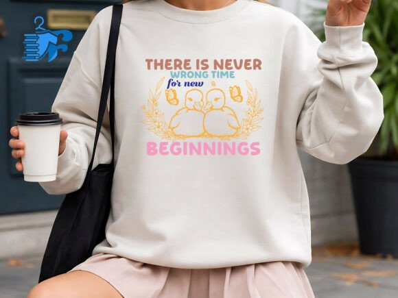 Duck New Beginnings Quote SVG